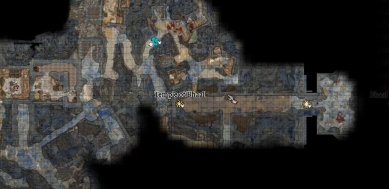 Mapa del Templo de Bhaal en Baldur's Gate 3